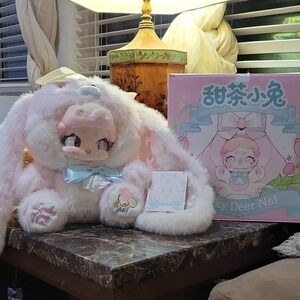 Lucky Deer Nai Rabbit Plush Large Pink White Limited Edition 2023 MT-01-C2